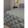 thumbnail image 2 of Floral Down Alternative Comforter, Various Pattern Design Ornamental Colorful Leaves Illustration, Microfiber Quilt for All Season, 5 Sizes, Dark Seafoam and Multicolor, by Ambesonne, 2 of 3