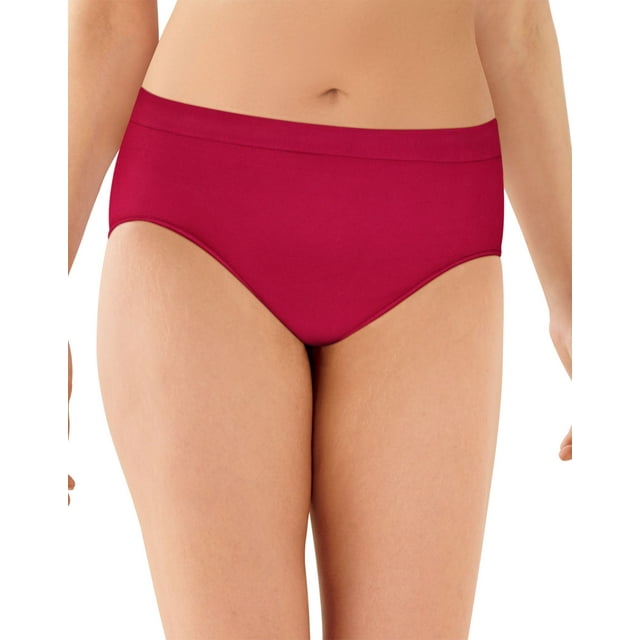 Bali Womens One Smooth U All-Around Smoothing Hi-Cut Panty, 9, Scarlet Berry