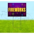 thumbnail image 1 of Fireworks (18" x 24") Yard Sign, Includes Metal Step Stake, 1 of 6