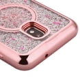 thumbnail image 3 of Kaleidio Case For Samsung Galaxy J7 Crown, J7 Aero, J7 Aura, J7 Top, J7 Eon [Quicksand Glitter] TPU Slim Hybrid Skin Cover w/ Overbrawn Prying Tool [Liquid Rose Gold Dreamcatcher & Silver Confetti], 3 of 7