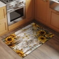 thumbnail image 2 of Bathroom Rugs 2x3 Ft, Farmhouse Sunflower Non Slip Area Rugs for Kitchen Bedroom Entryway, Vintage Daisy Butterflies Rustic Wood Washable Carpet Runner Rug Floor Mats for Bedroom Home Decor, 2 of 8
