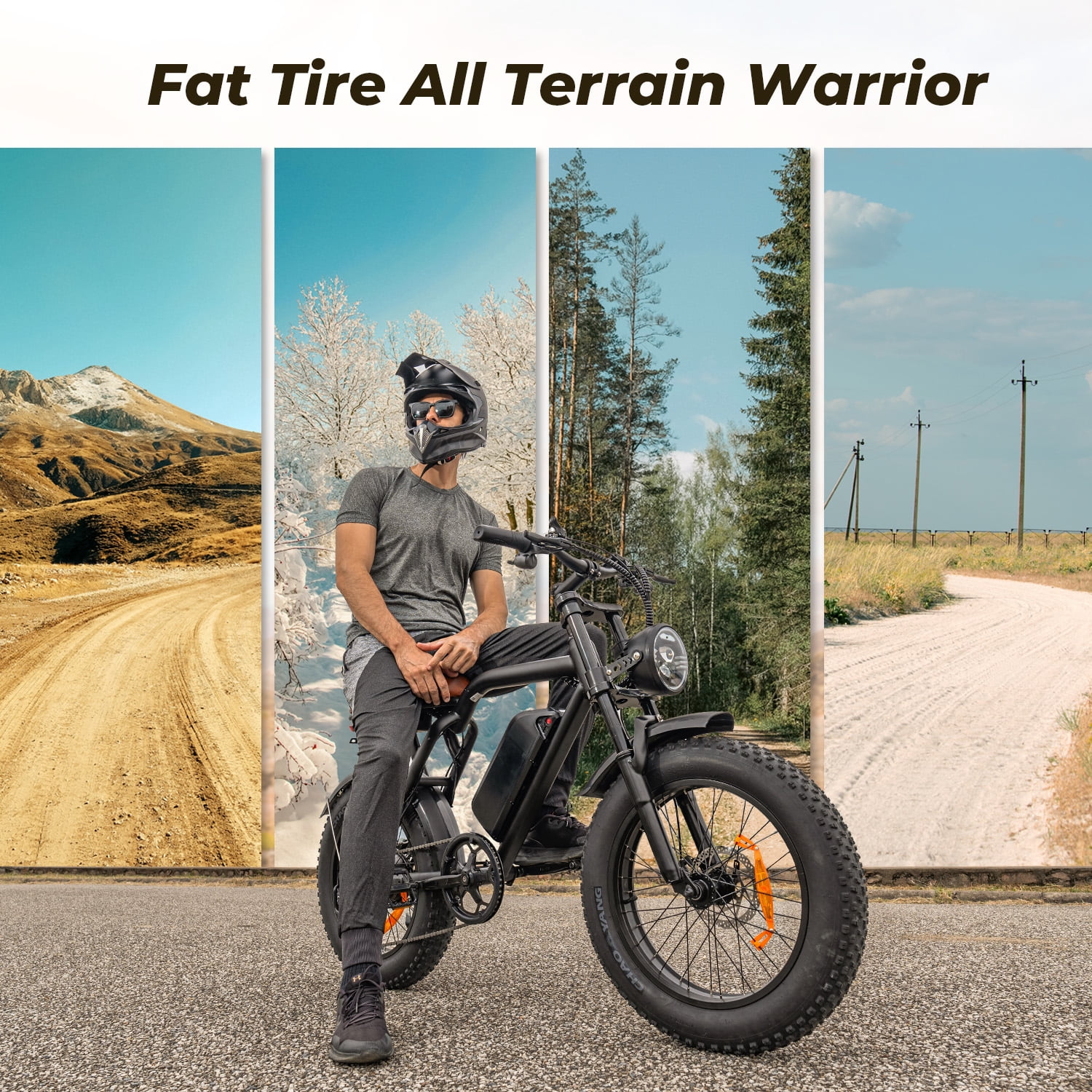 Ebikes for Adults, 1500W Motor, 33MPH & 40/75 Miles, 48V 15.6Ah Removable Battery, 7-Speed & 3 Modes, 20'' All-Terrain Fat Tires for Snow Off-Road Commuter Mountain E-Bike