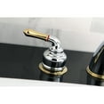 thumbnail image 4 of Kingston Brass KC364 Magellan Two-Handle Deck Mount Roman Tub Faucet, Polished Chrome/Polished Brass, 4 of 8