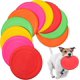 thumbnail image 1 of 15 Pack Dog Flying Disc Silicone Puppy Flyer Toy Soft Dog Floating Saucer Indestructible React Faster Training Interactive Toys 5 Colors, 1 of 4
