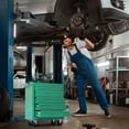 thumbnail image 4 of Seizeen Cold Rolled Steel 5-Drawers Tool Chest, Rolling Tool Box on Wheels for Garage Workshop, Green Tool Storage Cabinet, 4 of 7