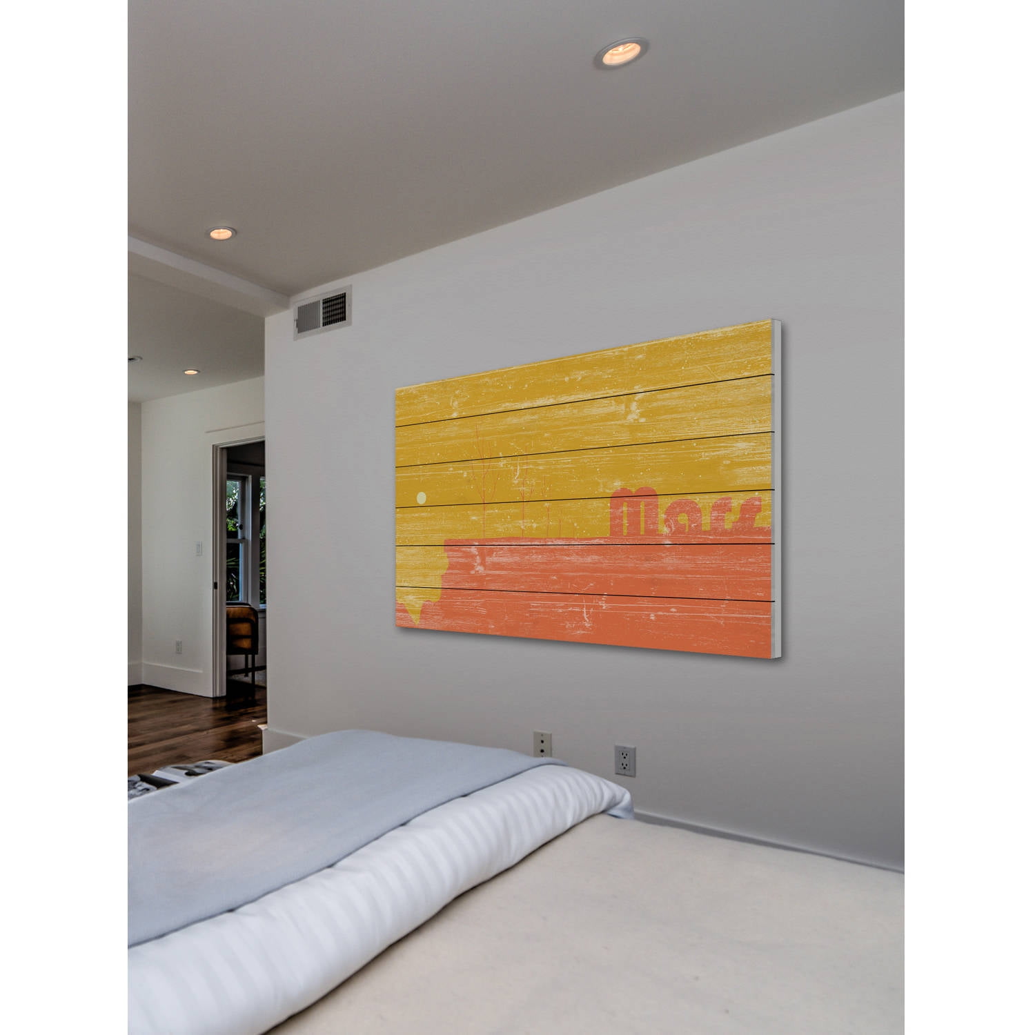 Marmont Hill - "Mars" Painting Print on White Wood