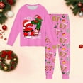 thumbnail image 2 of 67 shirt Festive Holiday Print Long Sleeve Pajama For K'ids Cozy Loungewear Soft Two Piece Outfit B'oys Nightwear Family Matching, 2 of 3