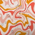 thumbnail image 4 of Aesthetic 70S Abstract Wavy Shower Curtain for Bathroom, Pink Orange Groovy Cute Retro Spiral Swirl Trippy Pastel Vintage 70s 80s Boho Minimal Teen Girls Restroom Decor Accessories with Hooks 36X72in, 4 of 4