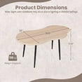 thumbnail image 4 of Giantex Cloud Coffee Table, Modern Irregular Easy Assembly Center Table, Tea Table, Natural, 4 of 9