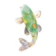 thumbnail image 2 of Figura de pez carpa koi, mini estatua de pez, colección única, linda escultura de la suerte Verde, 2 of 9