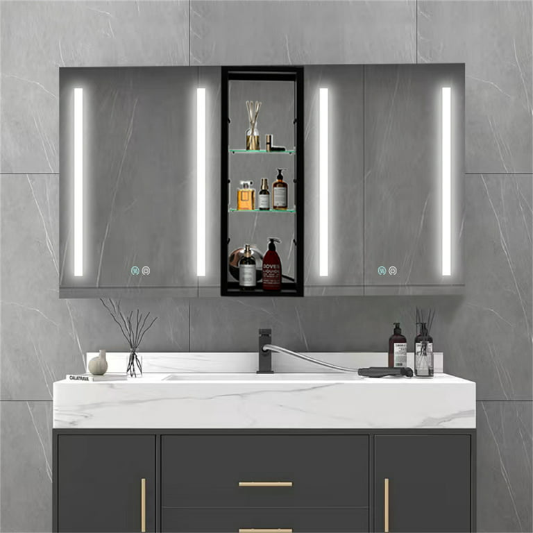 Vanity Hutch with Recessed Lights