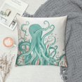 thumbnail image 2 of Nawypu  Teal Octopus Tentacles Decorative Throw Pillow Covers Pillows Case Square Cushion Cover Cases Pillowcase with Zipper Sofa Home Decor for Couch Bed Patio Car, 2 of 5
