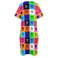 thumbnail image 4 of Vestido holgado con bolsillos para mujer ropa elegante promoción tendencia color block happy pi day, 4 of 6