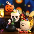thumbnail image 3 of Deago 6 Pcs Halloween Candy Holder Skull Mini Buckets Novelty Plastic Black Cauldron Halloween Witches Cauldron Kettle Party Favors for Halloween Party Decor, 3 of 9