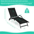 thumbnail image 4 of Costway 2PCS Patio Lounge Chairs Chaise Recliner 5-Position Back Adjust Armrest, 4 of 9