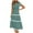 Green, variant on UsYezik Sundresses for Women 2025 Trendy Ruffle Short Sleeve Casual Summer Smocked Crew Neck Long Maxi Sundress Tiered Flowy Pocket Dresses White XXL