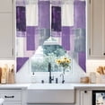 thumbnail image 4 of Abstract Purple Swag Curtain Valance for Windows, Gray Graffiti Mottled Color Block Modern Art Window Treatments Short Swag Topper for Kitchen Windows Bathroom Bedroom, 36"x45", 4 of 8