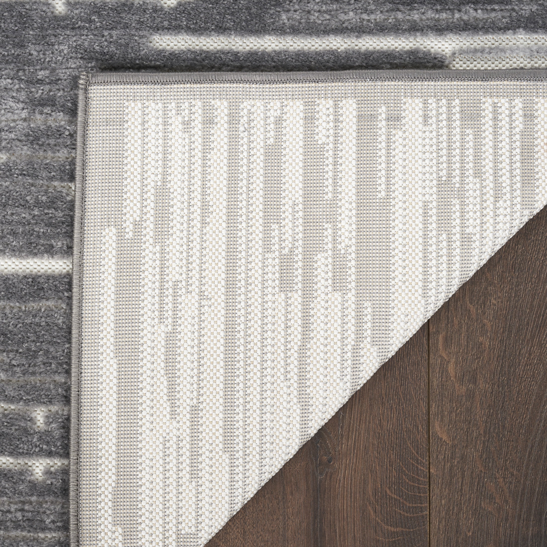 Nourison Casual 7'10" x 9'10" Grey Modern Indoor Rug