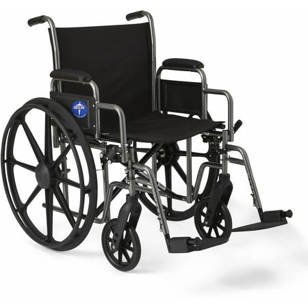 Medline K1 Basic Extra-Wide Wheelchair with Swing Away Footrests