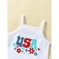 thumbnail image 5 of Bagilaanoe 4th of July Clothes for Newborn Baby Girls Sleeveless Romper Tops + Floral Shorts + Headband 3M 6M 12M 18M 24M Infant Independence Day Outfits 3pcs Short Pants Set, 5 of 9