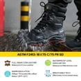 thumbnail image 5 of SAFETOE Men's Waterproof Cow Leather Safety Boot 8-inch Composite Toe Work Boots Insulated Winter Snow Boots ASTM F2413-18 I/75 C/75 S7 PR SD, 5 of 8