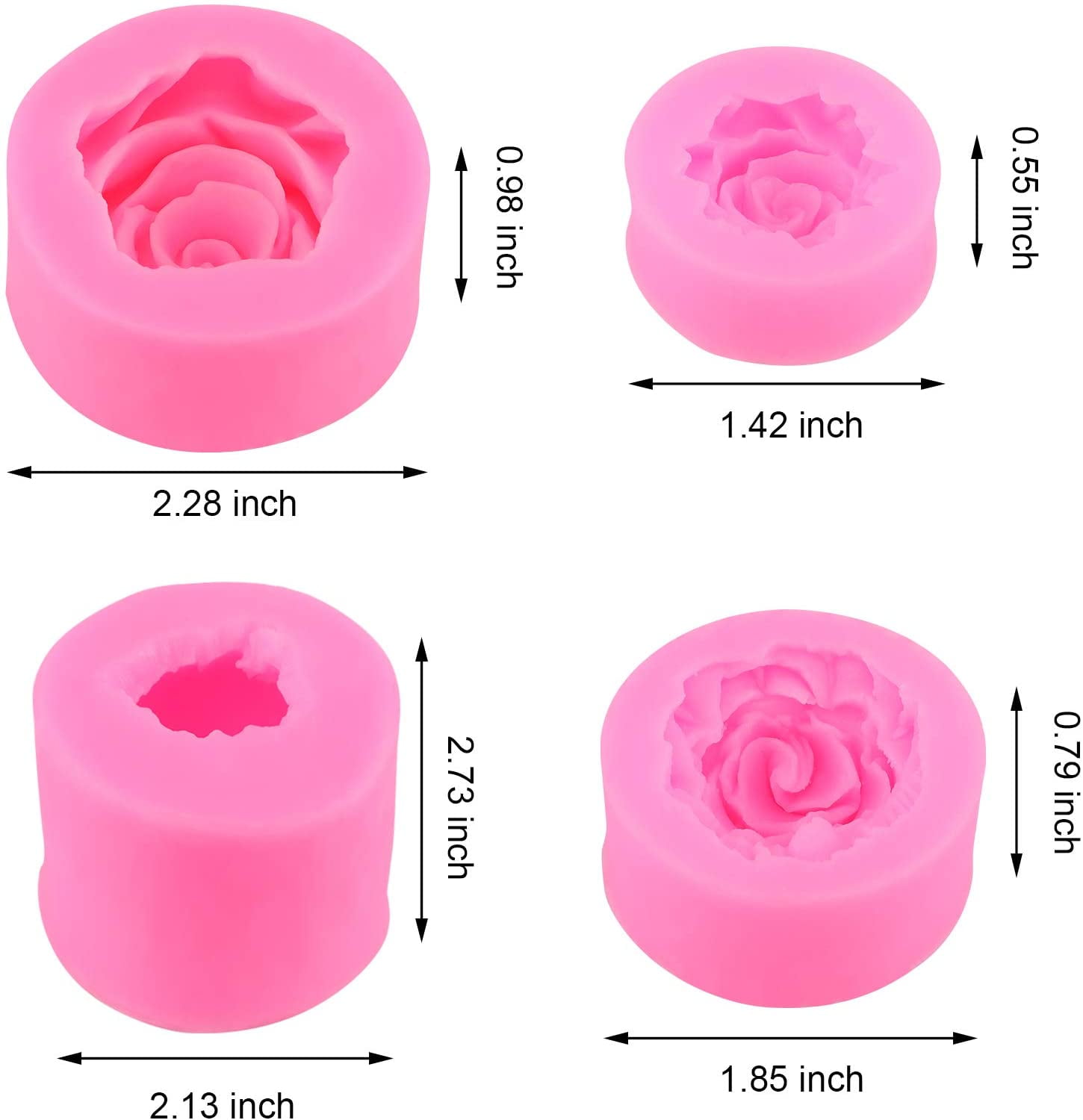 Longzang S515 Dragonfly Flower Silicone Soap Mold 3D Handmade Craft Mould 