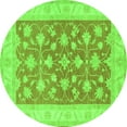 thumbnail image 1 of Ahgly Company Indoor Round Oriental Green Traditional Area Rugs, 3' Round, 1 of 1