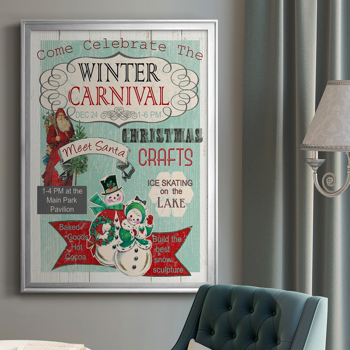 Bright Christmas Carnival Premium Framed Print - Ready to Hang