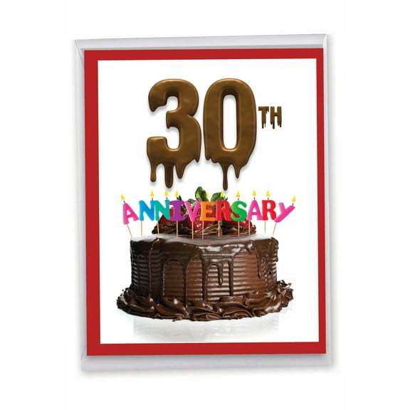 1 Large 30th Anniversary Card (8.5 x 11 Inch) - Big Day Milestones 30 J7060DMAG