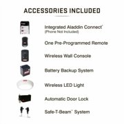 Genie Smart Wall Mount Garage Door Opener - 6172H-BO - Wi-Fi, LED Lighting, and Battery Backup