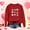Red, variant on FDGIU ‌‌‌‌Women's Valentine's Day Sweatshirt, Love Heart Print Long Sleeve Crewneck Pullover for Casual Wear & Gift Giving
