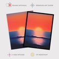 thumbnail image 2 of Morning Glory Sunset on Sea Orange Blue Large Wall Art Poster Print Thick Paper 18X24 Inch, 2 of 5