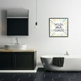 thumbnail image 2 of Stupell Industries Kids' Wash Your Hands Bathroom Rules Rainbow Stripes Typography Painting Black Framed Art Print Wall Art, 24 x 24, 2 of 7
