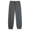 thumbnail image 2 of Men's Elastic Drawstring Cuffed Joggers Breathable Lightweight Athletic Trousers Deep Side Pockets Soft Fit for Gym Workouts Daily Training Dark Gray M, 2 of 9