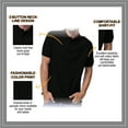 thumbnail image 4 of Basico Black Polo Collared Shirts For Men 100% Cotton Short Sleeve Golf Polo Shirts, 4 of 6