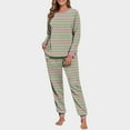 thumbnail image 2 of FAWUUDO Women's Pajama Set Long Sleeve Top With Jogger Pants Lounge Sets Sleepwear Loungewear with Pockets, 2 of 8
