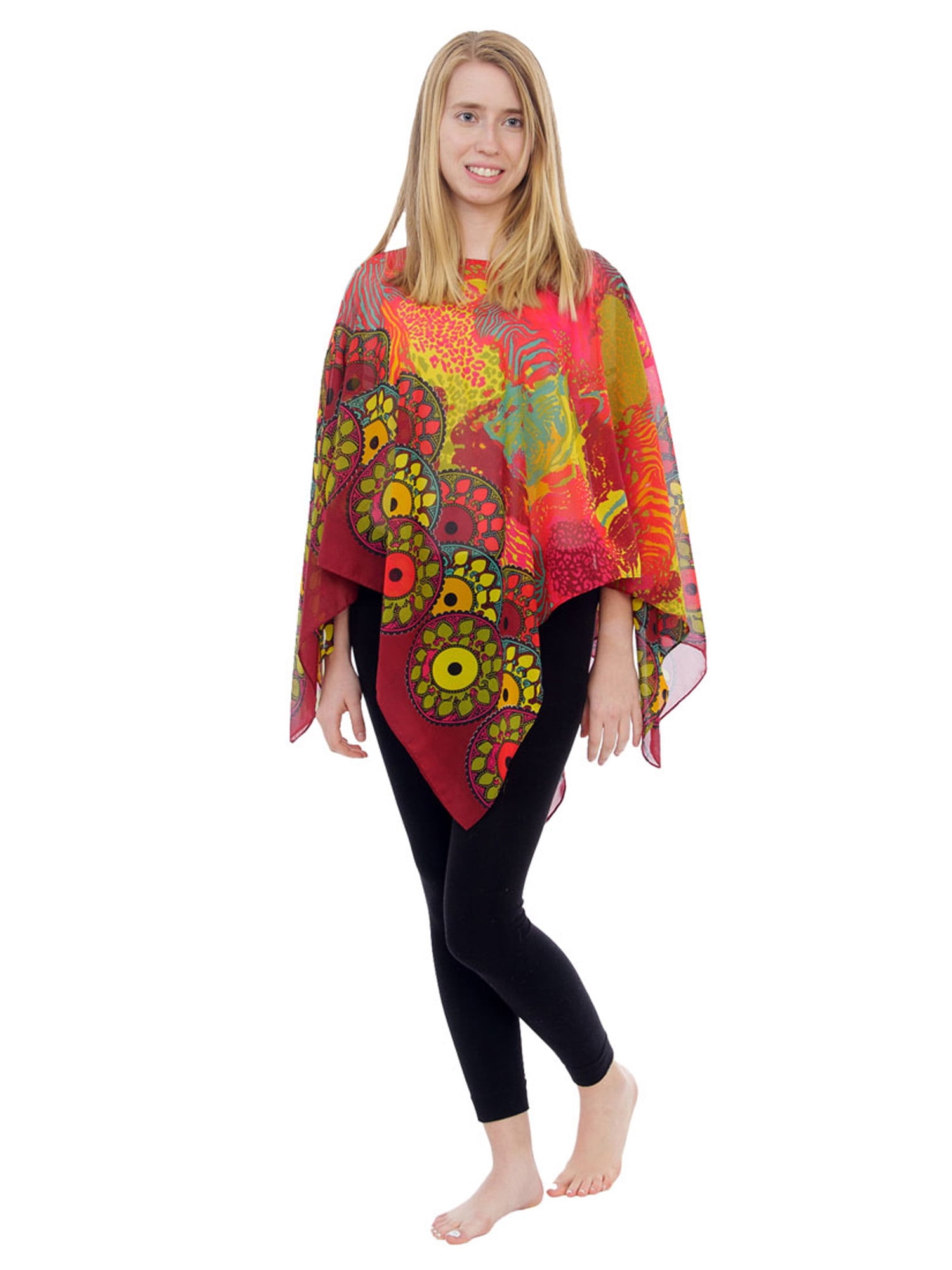 Poncho Tie-Dye Hippie - Walmart.com