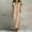 *Beige, variant on ClodeEU Women's Sleeveless V Neck Ruff Trim Maxi Dress,Casual Loose Linen Sundress with Pockets Black,Women's Plus L