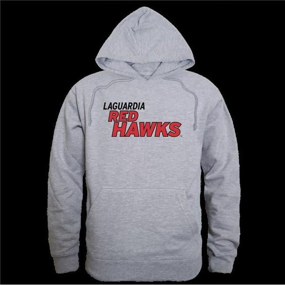 W Republic 540-528-HGY-02 LaGuardia Community College Red Hawks Campus Hoodie, Heather Grey - Medium