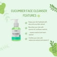 thumbnail image 2 of Sapo Cucumber Face Cleanser - Hydrating Facial Gel Wash with Aloe + Vitamin C + Neem - Gentle For Dry, Normal, Oily and Sensitive Skin (4 oz), 2 of 6