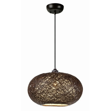 Maxim 14402 Bali 16  Woven String Dual Shade Pendant - Chocolate