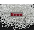thumbnail image 4 of J190 - THICK - 200 pcs. Silver Plated Open Jump Rings - 8mm - 15 Gauge - HIGH QUALITY, 4 of 4
