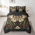 thumbnail image 3 of Manfei Mandala Tribal Moth 7pcs Bedding Comforter Set for Teen, Boho Butterfly Queen Bedding Sets, Mystic Moon Galaxy Reversible Queen Sheet Sets, Lightweight Room Decor, 3 of 8