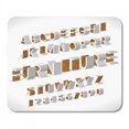 thumbnail image 1 of JSDART Tapis de Souris en Bois en Forme d'Alphabet 9x10 Pouces, 1 of 1