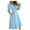 Sky Blue, variant on TJAZFJPA White Maternity Dress Womens Fashion Pure Color V-Neck Lacing Slim Body Wrap Long Dress Womens Dress Coat Gold Dress