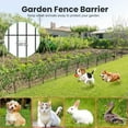 thumbnail image 5 of 25Pcs Garden Fence, 22in(H)/27ft(L) Dog Fence Outdoor for Yard, Panels Decorative Garden Borders, Metal Animal Barrier for Dogs, Rabbits, Dig Defence, Decor, 5 of 6