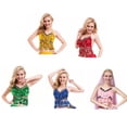 thumbnail image 2 of Minnieouse Traje de danza india ajustable, sujetador envuelto en el pecho con borlas, Top para entusiastas de la danza, puesta en escena Prendas para la parte del cuerpo Baolan, 2 of 6