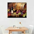 thumbnail image 2 of COMIO  Wine Wall Art Canvas Kitchen Wine Picture Prints Grape Barrel Painting Red Wine Glass Artwork Prints for Home Kitchen Dinning Room Bar Wine Cellar Decor, 2 of 4
