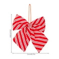 thumbnail image 6 of Dserhfy Candy Stripes Christmas Bows for Wreath Red And White Candy Cane Stripes Bow for Garland Wedding Party Staircase Fireplace Indoor Outdoor Decor, 6 of 8