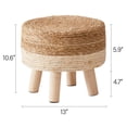 thumbnail image 2 of Ottoman redondo de junco marino natural Cpintltr, 2 of 6